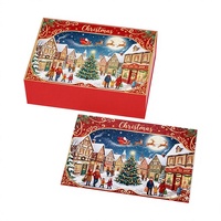 Puzzle de Noël en carton, jouet DIY avec boîte, impression couleur intégrale, cadeau de Noël