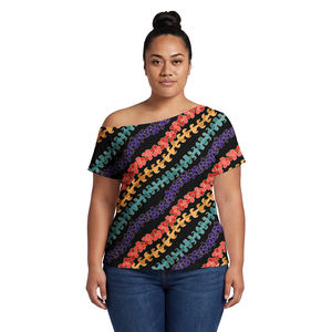 <span class=keywords><strong>เสื้อ</strong></span>ผู้หญิงแบบเปิดไหล่ข้างเดียวสำหรับฤดูร้อน <span class=keywords><strong>เสื้อ</strong></span>ฮาวายลำลองลายพิมพ์ Pua Kenikeni ลายชนเผ่าโพลีนีเซียน <span class=keywords><strong>เสื้อ</strong></span>ยืดชายหาดเซ็กซี่ - Product Image 5