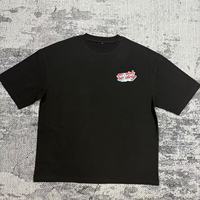 T-shirt unisexe oversize 100 % coton style streetwear, motif graffiti américain vintage, logo personnalisé, respirant, vente en gros pour hommes