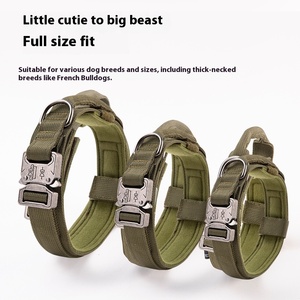 Venta al por mayor nuevo estilo fuerte correa de poliéster Durable al aire libre antideslizante agarre táctico grande perro collares con asas - Product Image 5