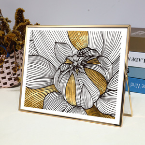 8*10 hình ảnh khung kim loại vàng khung ảnh khung trang trí nội thất với plexiglass Bìa độ nét cao Kính Bàn hình ảnh hiển thị - Product Image 2