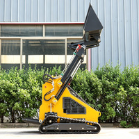 Livraison Gratuite Chargeuse Compacte Robuste 1200kg 1500kg Grande Capacité de Charge 4x4 Type Roues Matériel de Construction