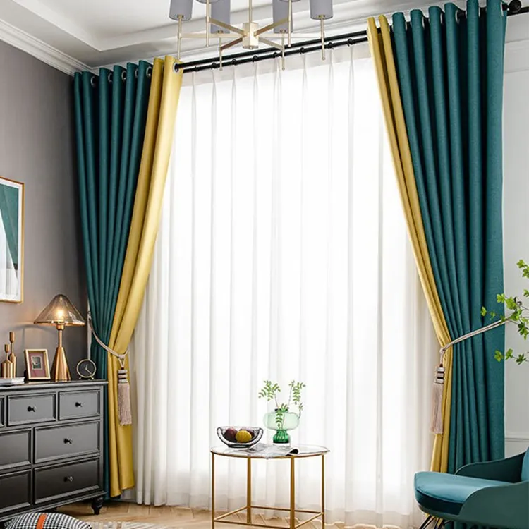 100% Blackout Curtains, Bedroom Luxury Home Decor Solid Curtain Living Room Customized/