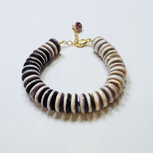 Bracelet délicat vintage en perles de pierres précieuses arc-en-ciel pour femme, bijou minimaliste en pierre de cristal de guérison plaqué or 18 carats, inaltérable - Product Image 3