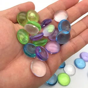 Transparent Acrylic Beads Factory Wholesale Big Size Flat Beads Plastic Beads Bulk For Vase Scatters For Wedding Centerpieces