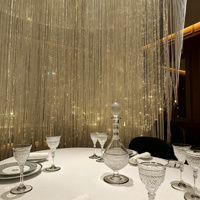 Rideau de rideaux métalliques brillants Muwei pour la décoration de fond de scène de mariage, de fête ou d'événement