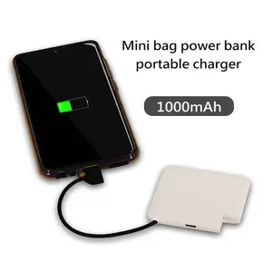 Non-Disposable Power Bank 1000mah Mini New Product Phone Portable Charger for iPhone 8