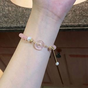 Imitation Hetian Jade <b>Bracelet</b> Chinese Style Pink <b>Beaded</b> Safety Buckle Buddha Bead Natural Lucky Beads <b>Bracelet</b> - Product Image 4