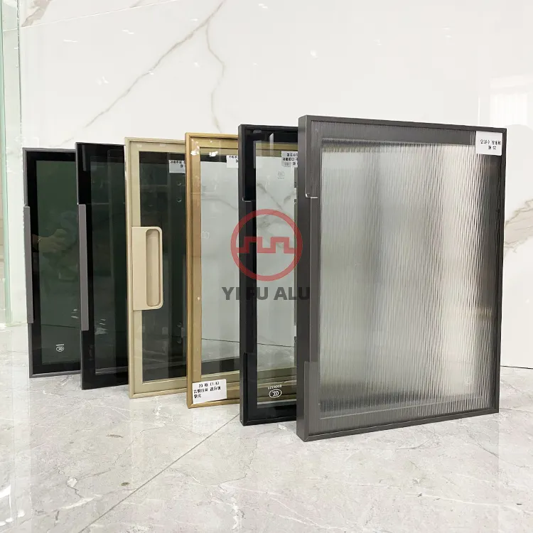Xtruded-puertas de vidrio de perfil de aluminio, marco de aluminio para puertas de vidrio de armario de cocina