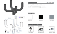 Support de poteau en acier au carbone durable à double cornet pour éclairage de parking, boîte à chaussures, luminaires, application jardin IP65, garantie 5 ans