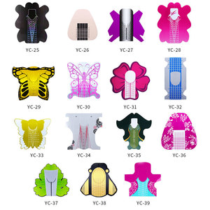 Custom Logo Butterfly-Shaped Aluminium Holographic <b>Nail</b> Art <b>Extension</b> Mold Double Use Strong Soft Gel Dual Acrylic <b>Nail</b> Form 100 - Product Image 2