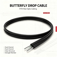 Cable de Fibra Óptica en Forma de Mariposa FTTH de Alta Calidad G.652 PVC para Uso Interior/Exterior