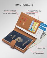 Portefeuille de passeport avec porte-cartes