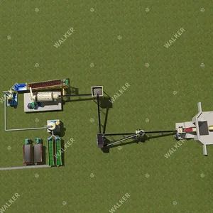 خط معالجة الانتاج الكامل بفصل الجاذبية 10 Tph مصنع الذهب والصخور