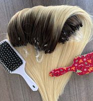 Extensions de cheveux humains 100% véritables en plumes, couleur ombrée blonde T2/613, 22 pouces, alignées sur les cuticules, invisibles H6, de l'Arabie Saoudite
