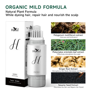 Tinta per <span class=keywords><strong>Capelli</strong></span> <span class=keywords><strong>Naturale</strong></span> a Lunga Durata, Crema Colorante Professionale Permanente a Base <span class=keywords><strong>di</strong></span> Erbe, Colori <span class=keywords><strong>Rosso</strong></span>/Blu/Nero, 100% Copertura <span class=keywords><strong>Capelli</strong></span> Grigi - Product Image 4