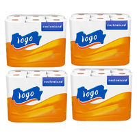 Papier toilette soluble dans l'eau doux et hygiénique 3 plis pâte de bois vierge pour salle de bain papier toilette à dissolution rapide