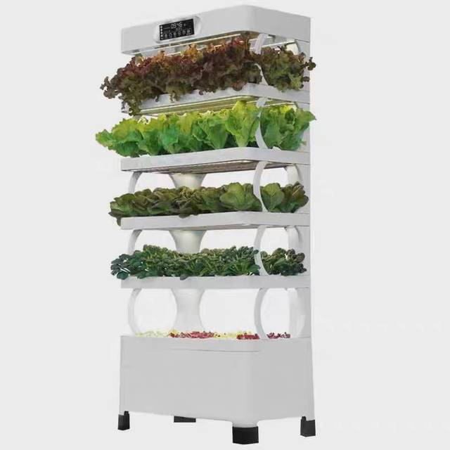 Indoor Planter Box With Cabinets on One Side Grow Rack Vertical Indoor Farming