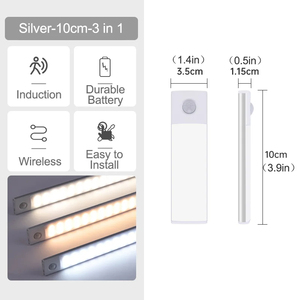 Motion Sensor <b>Light</b> Wireless LED Night <b>Light</b> Type Rechargeable <b>Light</b> Cabinet Wardrobe Lamp Staircase Backlight for Kitchen LED - Product Image 6