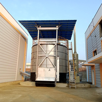 Résistance aux acides et aux alcalis Structure de réservoir verticale Fermenteur de chauffage assisté Cuve de fermentation entièrement fermée