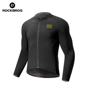 <span class=keywords><strong>ROCKBROS</strong></span>男士专业公路骑行运动衫套装秋冬羊毛衬里保暖长袖上衣透气服装 - Product Image 5