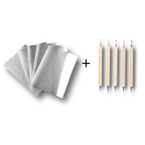 Feuille d'étain feuille d'aluminium semis en relief à la main peinture argentée 70 microns or et argent laboratoire art bricolage tranche - Product Image 4