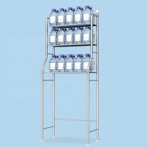 Acier inoxydable 3 Plateau Salle <span class=keywords><strong>De</strong></span> Bains Wc Rack Salle <span class=keywords><strong>De</strong></span> Bains Coin Stand Organisateur <span class=keywords><strong>De</strong></span> Stockage <span class=keywords><strong>De</strong></span> Machine À Laver Salle <span class=keywords><strong>De</strong></span> Bains Plateau Tour - Product Image 2