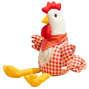 Nuovi giocattoli di peluche personalizzati di gallina vecchia bambole di pollo farcite morbide cuscino di peluche grande gallo
