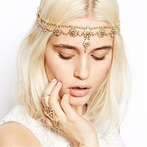 Accessorio per Capelli Vintage in Stile Europeo e Americano con Strass e Tema Festivo per <span class=keywords><strong>Feste</strong></span> Eleganti - Product Image 2