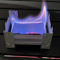 Tablettes de combustible sans fumée, réchaud de poche pliable ultraléger, réchaud à alcool miniature en acier trempé pour la randonnée