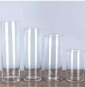 Porte-bougie résistant à la chaleur de <span class=keywords><strong>80</strong></span> <span class=keywords><strong>cm</strong></span> de <span class=keywords><strong>haut</strong></span>, <span class=keywords><strong>vase</strong></span> à bougie en verre <span class=keywords><strong>transparent</strong></span>, décoration d'intérieur, vases cylindriques pour mariages avec boîte - Product Image 6