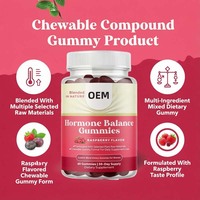 Gummies OEM Équilibre Hormonal Femme Saveur Framboise Soutien Humeur SPM pour son Bien-être Quotidien