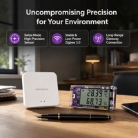 Capteur Zigbee SHT45 Thermo-hygromètre pour équipement d'élevage de poulets, poulailler, ferme avicole, chambre de température et d'humidité
