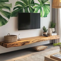 Meuble TV en Bois Massif - Design Moderne et Élégant pour Salon & Bar à Domicile - Idéal pour Appartement