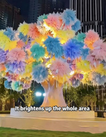 Ornement d'arbre personnalisé en forme de feu d'artifice en roseau, Décoration artistique pour le Nouvel An et le Festival du Printemps, Accessoire d'affichage esthétique commercial pour les fêtes