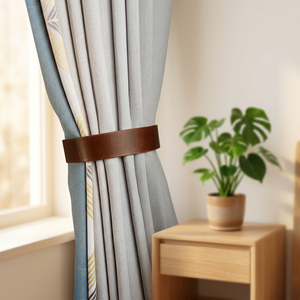 Boshiho Genuine Leather Curtain Tie Backs Curtain Holdback Strap Reusable Adjustable Leather Binding Band for Home Decor - Product Image 4
