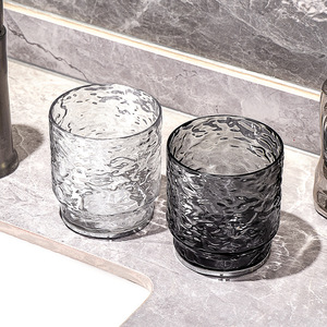 Yimijia Toothbrush Cup Set Glacier Pattern Transparent Plastic Double Holder <b>Bathroom</b> <b>Accessory</b> - Product Image 4