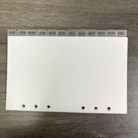 Inserts de budgétisation personnalisables Accessoires Planificateur givré Index Filofax Diviseurs à onglets latéraux A5 A6 Classeur Diviseurs mensuels à onglets