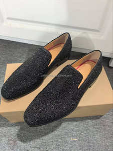 Mocasines de Ante con Cristales y Purpurina de Cuero Genuino para Hombre, Talla 47, Zapatos de Vestir con Pedrería, Mocasines Oxford para Hombre - Product Image 4