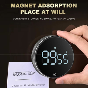 Temporizador de Cocina Magnético, Temporizador Digital Giratorio con Cuenta Regresiva, Alarma, Reloj para Cocinar, Recordatorio para Hornear, Cronómetro - Product Image 4