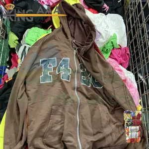 Pemasok thailand baju bekas bekas hoodie mewah ukuran plus pakaian bekas