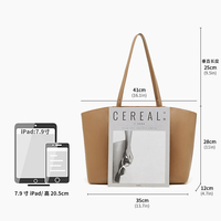 Sac fourre-tout de luxe pour femme en cuir véritable avec deux anses, fermeture éclair, grande capacité, en PU et polyester, style mode Candy Spring