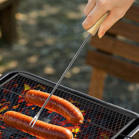 Prix d'usine, brochettes de barbecue portables miniatures en acier inoxydable 430 pour viande rôtie, aliments, etc.