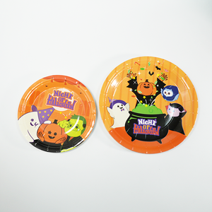 Assiettes en papier rectangulaires jetables biodégradables écologiques recyclables pour collations, pain, nourriture pour animaux de compagnie, anniversaires, Halloween - Product Image 1