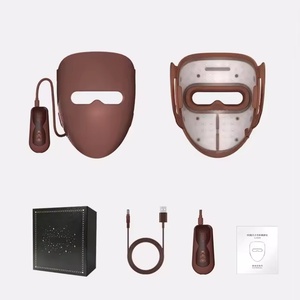 Appareil de soin de la peau portable 4 en 1 pour la maison, anti-âge, traitement de l'acné, machine de thérapie du visage et du cou en silicone, appareil de masque facial - Product Image 3