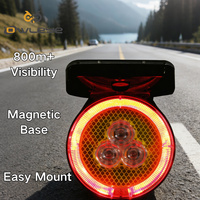 Feux de signalisation routière à énergie solaire en ABS/PC avec 120h d'autonomie et protection IP66 pour les véhicules de construction et d'urgence