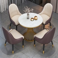 Ensemble table et chaises de salle à manger 2 places en fer, style nordique moderne, pour salon et mobilier de maison