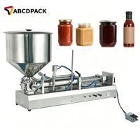 Petite machine de remplissage semi-automatique à piston pneumatique pour liquides et pâtes, pour l'emballage en pots et bouteilles