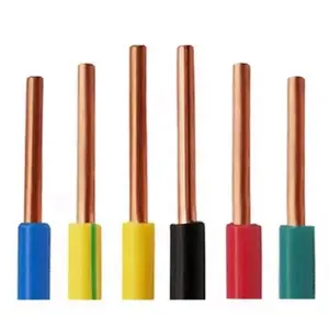 1.5mm 2.5mm 4mm 6mm single core solid or stranded copper pvc house wiring electrical cable and building wire