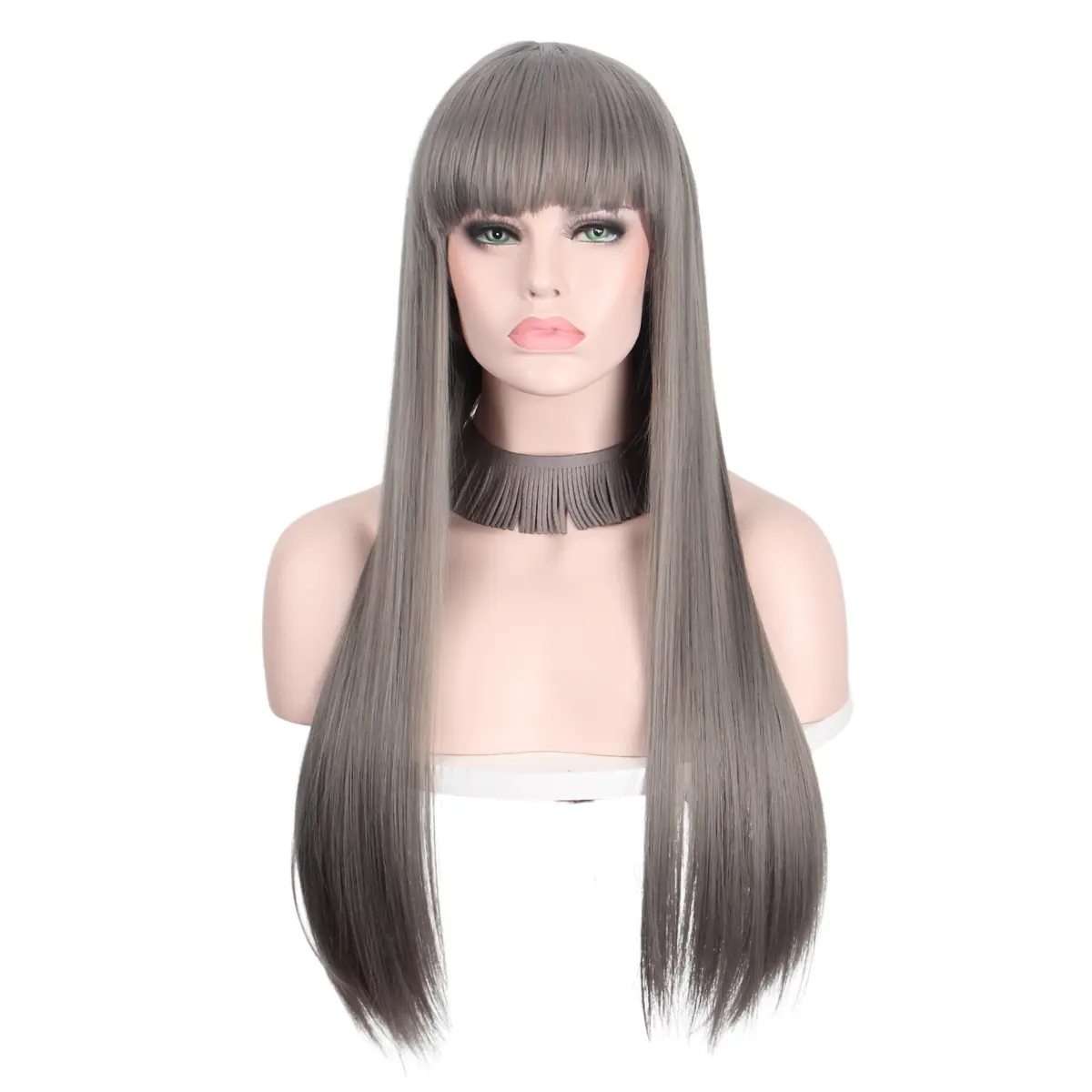 Женский Синтетический прямой парик Anixn, оптовая продажа для косплей-вечеринок с бахромой